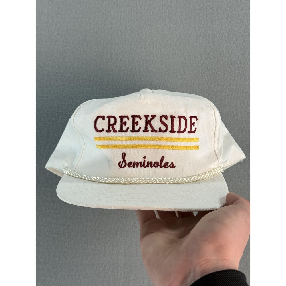 Vintage Creekside Seminoles Hat Cap Snap Back Mens One Size White Rope Showcase